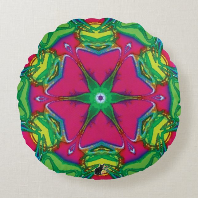 Coussins Ronds Petals Kaleidoscope (Devant)