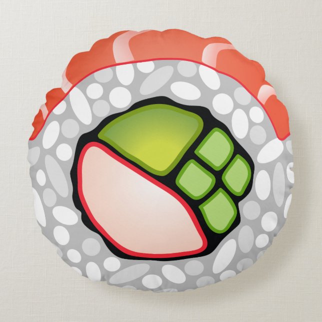 Coussins Ronds Petit pain de sushi (Devant)