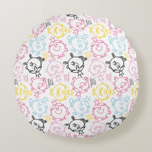 Coussins Ronds Petite Mlle Princesse | Pretty Pastels Motif (Devant)