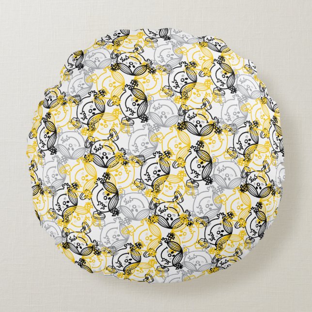 Coussins Ronds Petite Mlle Sunshine Yellow Character Pattern (Devant)