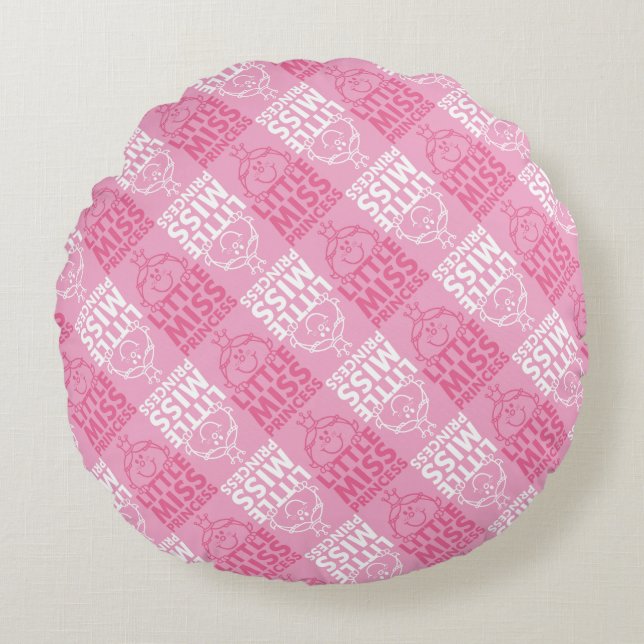 Coussins Ronds Petite Princesse | Joli motif rose (Devant)