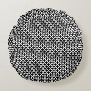 Coussins Ronds Petits Poussins de pingouins Motif noir et blanc