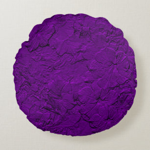 Coussins Ronds Pétunias sculpté, Oreiller rond Violet