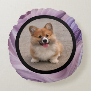 Coussins Ronds Photo d'animal - couleur violette