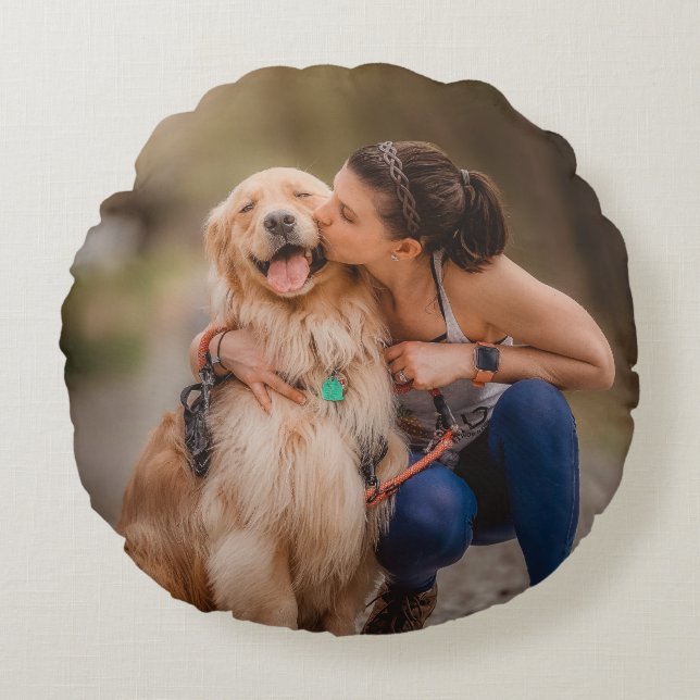 Coussins Ronds Photo personnalisée double face (Devant)