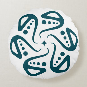 Coussins Ronds Photographie d'art mandala minimaliste de tentacul