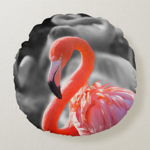 Coussins Ronds Photographie d'oiseaux Flamants roses