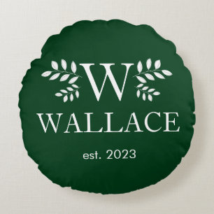 Coussins Ronds Photos de Noël Monogramme de vacances Couple