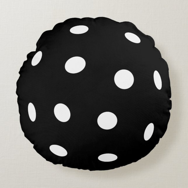 Coussins Ronds Pickleball noir (Devant)