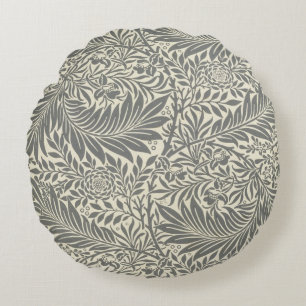 Coussins Ronds Pied-d'alouette, conception de papier peint, 1872
