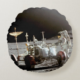 Coussins Ronds Pilote de module lunaire James Irwin Pilote de lan