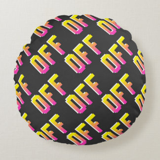 Coussins Ronds Pixel vintage sans couture des panneaux motif. Pla