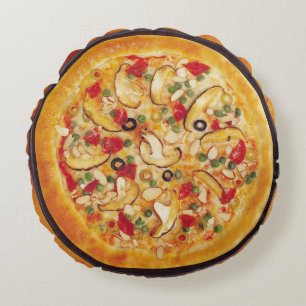 Coussins Ronds Pizza de champignon