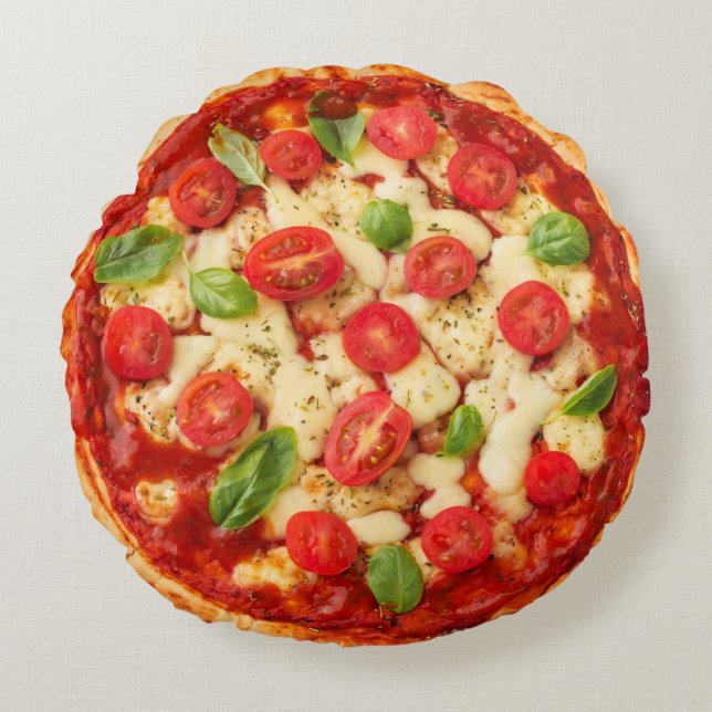Coussins Ronds Pizza Margherita Imprimer (Devant)