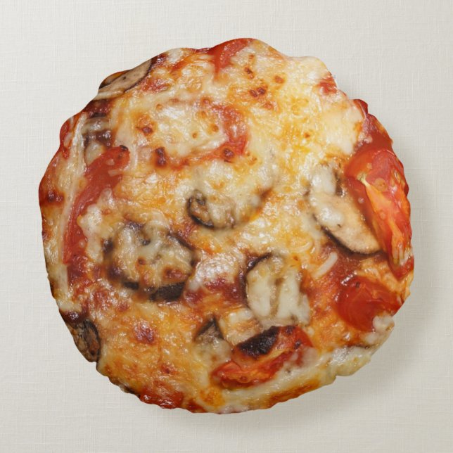 Coussins Ronds Pizza Thème Italien (Dos)