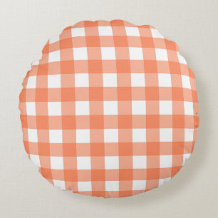 Coussins Ronds Plaid orange