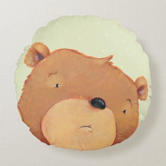 Coussins Ronds Plan rapproché de grand ours Brown (Devant)