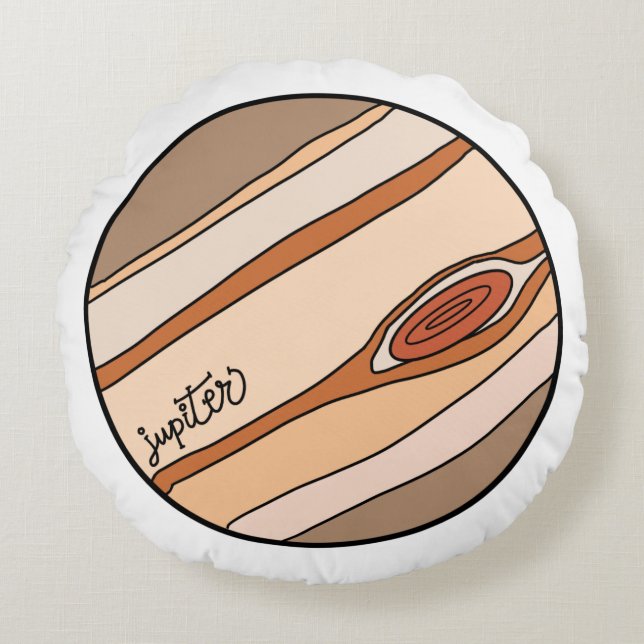 Coussins Ronds Planète Jupiter du système solaire (Devant)