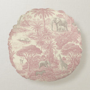 Coussins Ronds Planificateur Tropical de Motif de Toile de Jungle