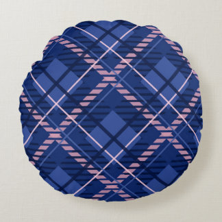 Coussins Ronds Plat bleu et rose