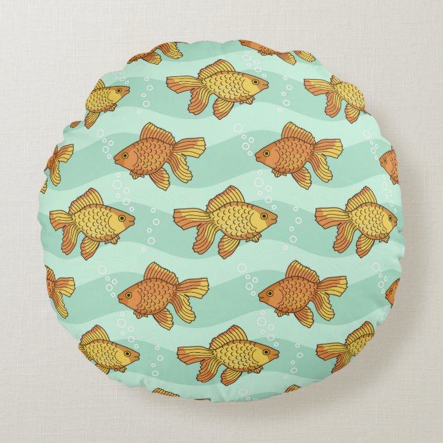 Coussins Ronds Poisson-motif (Devant)