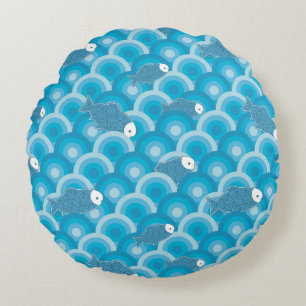 Coussins Ronds Poissons
