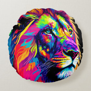 Coussins Ronds Portrait de Lion
