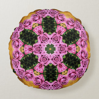 Coussins Ronds Positions de présences roses