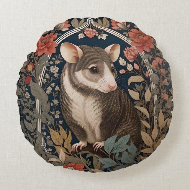 Coussins Ronds Possum William Morris Inspiré Floral (Devant)
