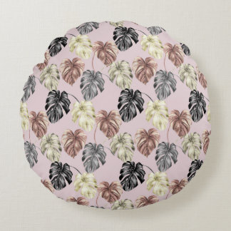 Coussins Ronds Poster de animal tropical et série verte Design 35