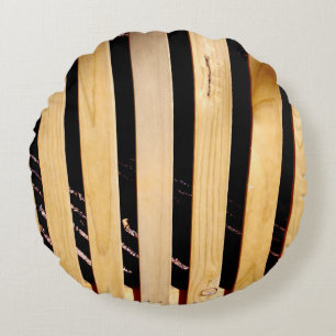 Coussins Ronds Poteaux En Bois,