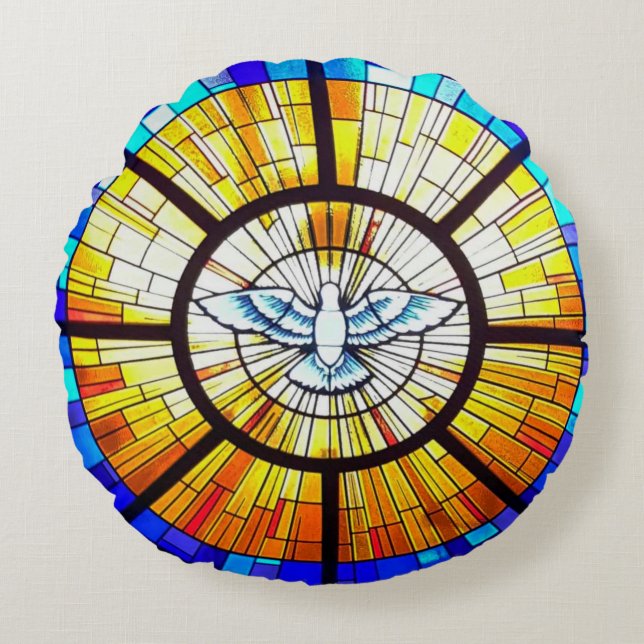 Coussins Ronds Prière de l'Esprit Saint Lève oreiller (Devant)