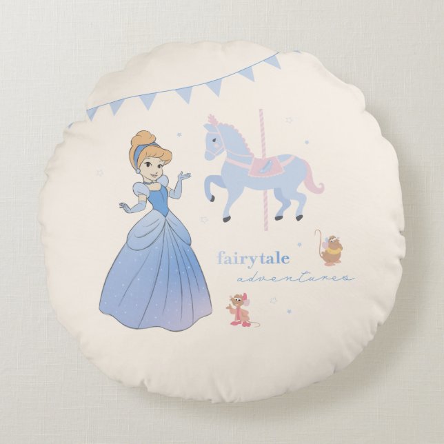 Coussins Ronds Princesse Cendrillon | Fairytale Adventures (Devant)