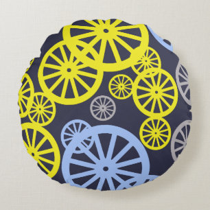 Coussins Ronds Produit de cercle de roue joyeuse funky