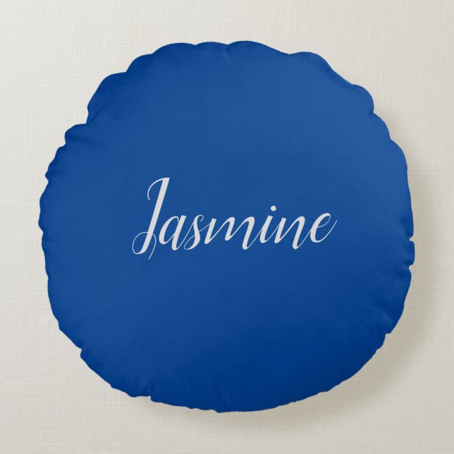 Coussins Ronds Professionnel minimaliste moderne Bleu profond et  (Devant)