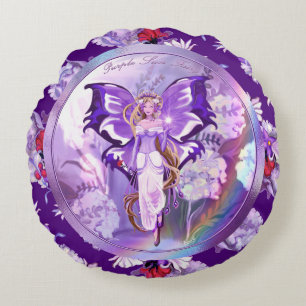 Coussins Ronds Purple Sun Fairy