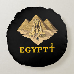 Coussins Ronds Pyramides égyptiennes antiques Sphinx Géométrie sa