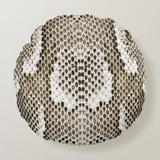 Coussins Ronds Python Skin : Design Motif animal (Devant)