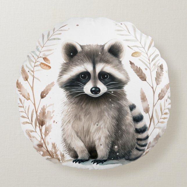Coussins Ronds Raccoon (Devant)