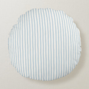Coussins Ronds Rayures Bleu Ciel Vert Blanc