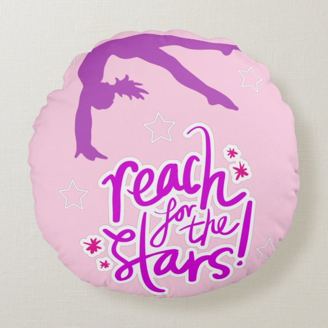 Coussins Ronds Reach for the Stars Gymnastique Tumbling (Devant)
