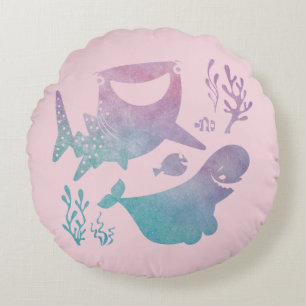 Coussins Ronds Recherche de l'aquarelle Dory