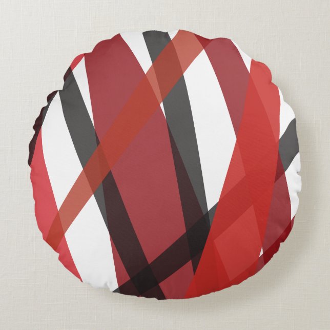 Coussins Ronds Red Lines CERCLE DE VIE JETON Oreiller (Devant)