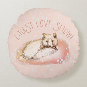 Coussins Ronds Renard arctique Snowfox