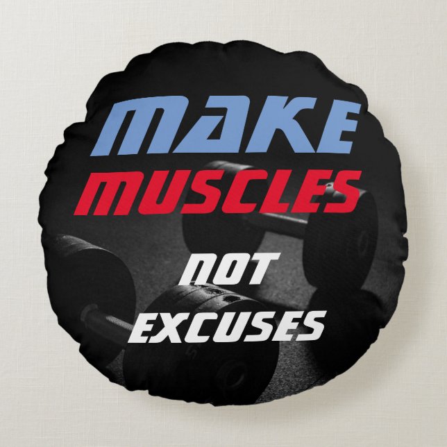 Coussins Ronds Rendre les muscles Bodybuilding Fitness Motivation (Devant)