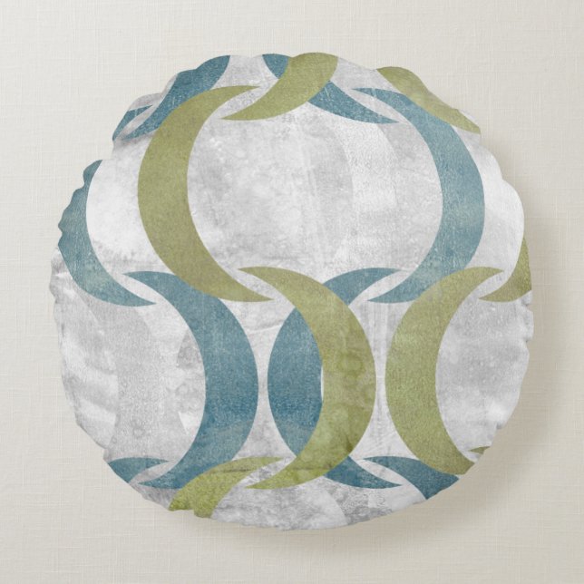 Coussins Ronds Répétition géométrique III (Devant)