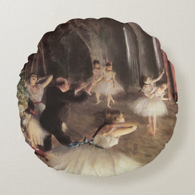 Coussins Ronds Répétition sur scène par Edgar Degas (Devant)