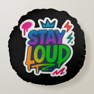 Coussins Ronds Restez forte Graffiti Neon