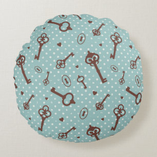 Coussins Ronds Rétros clés de Valentine