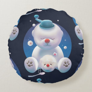 Coussins Ronds Rêve de Bichon Ice Shaver